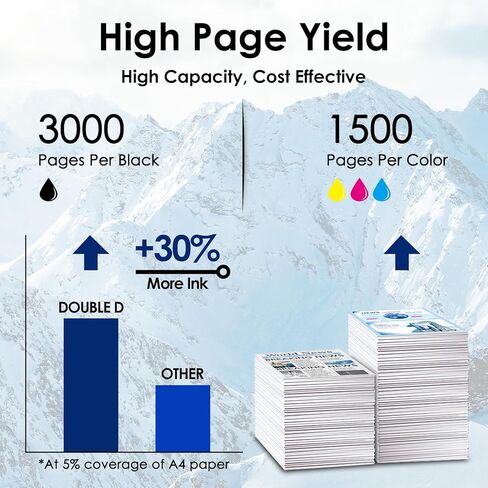 DOUBLE D LC3033 Ink Cartridges Compatible Replacement for Brother LC3033 LC3033XXL 3033 LC3035 3035 for Brother MFC-J995DW MFC-J805DW MFC-J815DW MFC-J995DWXL MFC-J805DWX (2BK/C/M/Y, 5 Pack) in Kuwait