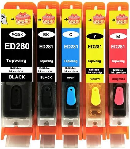 Refillable PGI-280XL CLI-281XL Ink Cartridges, Use with PIXMA TR8620 TR8520 TS9120 TR7520 TS6120 TS8120 Series Printers in Saudi Arabia