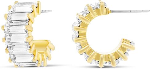 Amazon Essentials Baguette Stone C Hoop in Saudi Arabia