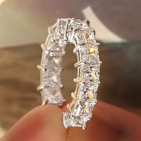 White Gold Plated Cubic Zirconia Hoop Earrings for Women Wedding Bridal Daily Evening Parties Wear Lightweight Jewelry Earring Gift for Her in Saudi Arabia