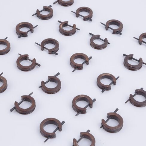 Coconut Shell Natural Hoop Huggie Earrings with Stick Posts, Handcrafted Hippie Style Jewelry for Men Women, U Shape 16-17mm in Kuwait