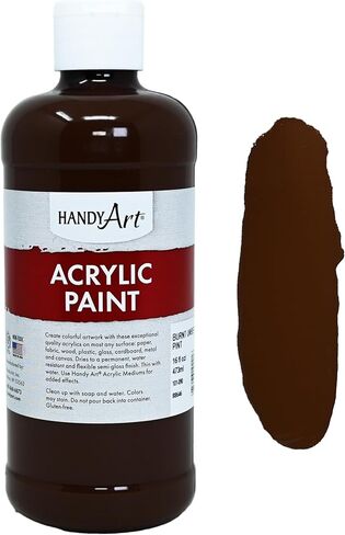 Handy Art Student Acrylic Paint 16 ounce, Burnt Umber in Kuwait