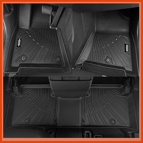 سجادات أرضية مناسبة لجميع الأحوال الجوية لسيارة Toyota Highlander 2001-2007 (محدودة، محدودة مع الصف الثالث، رياضية، رياضية مع الصف الثالث) حصيرة صندوق السيارة ومسند الظهر لاستبدال سجادات الأرضية من ملحقات Toyota Highlander in Kuwait