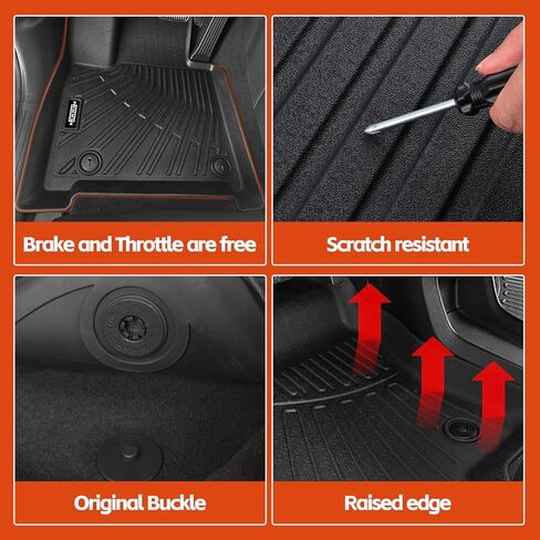 سجادات أرضية مناسبة لجميع الأحوال الجوية لسيارة Toyota Highlander 2001-2007 (محدودة، محدودة مع الصف الثالث، رياضية، رياضية مع الصف الثالث) حصيرة صندوق السيارة ومسند الظهر لاستبدال سجادات الأرضية من ملحقات Toyota Highlander in Kuwait