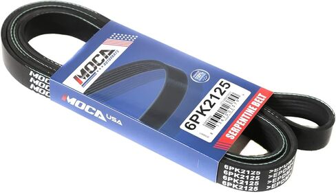 Serpentine Belt 6PK2125 Compatible with Chevrolet, for Hyundai, for Kia, for Mercedes-Benz - Camaro Santa Fe Sonata Sorento Optima E400 GLC43 in Kuwait