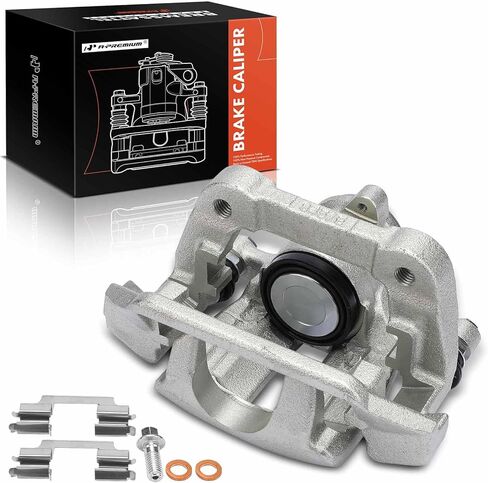 A-Premium Disc Brake Caliper Assembly with Bracket Compatible with Select Volvo Models - S60 2011-2018, S80 2007-2016, V60 2015-2018, V70 2008-2010, XC60 2010-2017, XC70 2008-2016 - Rear Passenger in Saudi Arabia