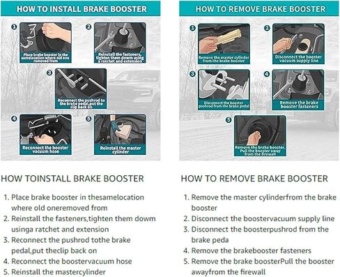 Maxfavor Hydraulic Power Brake Booster 52-7354 Compatible with Dodge 2000 Ram 1500, 1998-2002 Ram 2500 3500, 2000-2002 Ram 4000 Power Brake Booster in Saudi Arabia