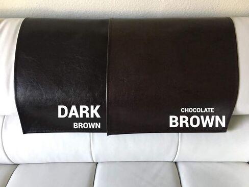 luvfabrics 30 × 30 بوصة بني داكن من الجلد الصناعي من الفينيل أريكة Loveseat Chaise مقعد المسرح، غطاء RV، أغطية الكراسي وسادة مسند الرأس، غطاء رأس كرسي، واقي الأثاث in Kuwait