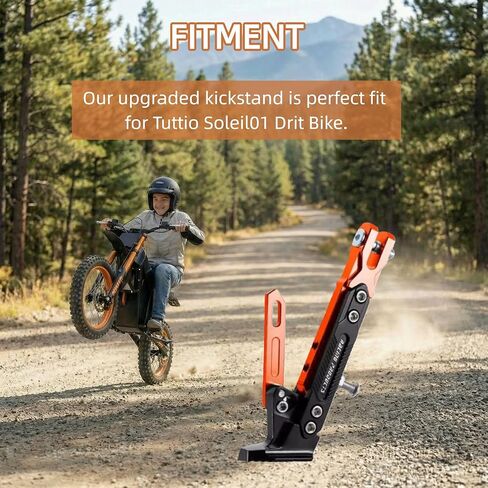 Adjustable Kickstand for Tutti Soleil01, Dirt Bike Side Support Stand Kickstand, Non-Slip, E-Bike Accessories Replacement Parts for Tutti Soleil01 in Kuwait