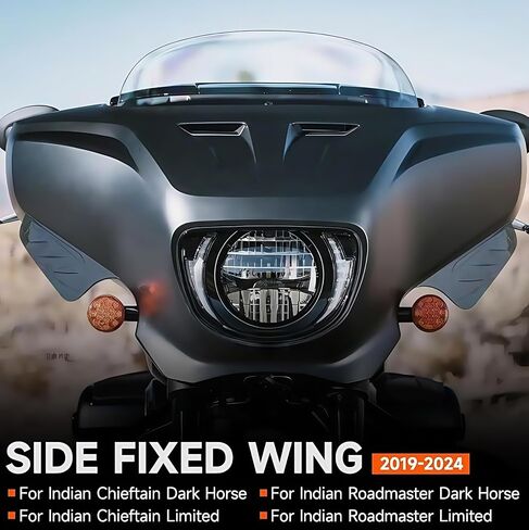 Motorcycle Aerodynamic Wings Fairings Wings Air Deflectors for Indian Chieftain Dark Horse Limited, Roadmaster Dark Horse/Limited 2019-2024 Fairing Side Shield in Kuwait