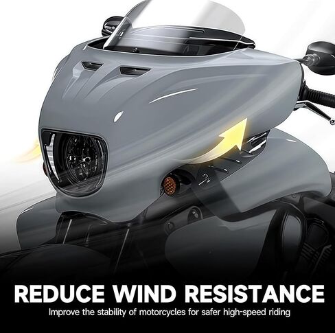 Motorcycle Aerodynamic Wings Fairings Wings Air Deflectors for Indian Chieftain Dark Horse Limited, Roadmaster Dark Horse/Limited 2019-2024 Fairing Side Shield in Kuwait