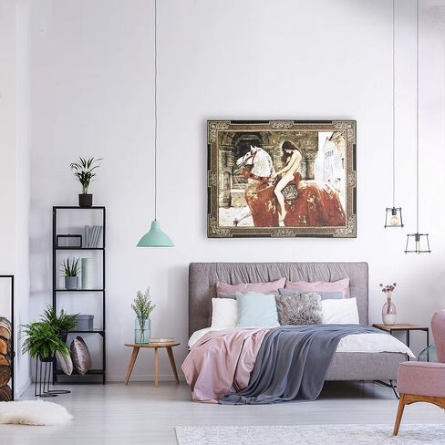 سيدة جوديفا بواسطة جون كولير | لوحة فنية جدارية منسوجة معلقة | أسطورة القرون الوسطى التصوير الفيكتوري | 100% قطن مقاس أمريكي 53x43 in Kuwait