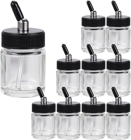 OPHIR 22CC Single-Action Airbrush Plastic Bottles Professional Paint Cup Model Air Tool Box of 10 in Saudi Arabia
