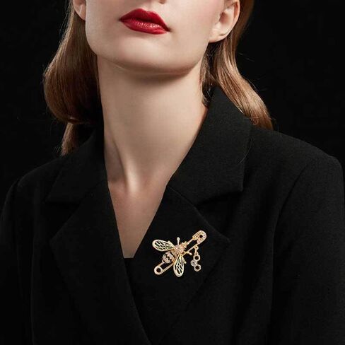 Cute Bee Brooch Colorful Insect Gold Brooch Scarf Dress Suit Collar Decoration Jewelry Accessories Gifts in Saudi Arabia