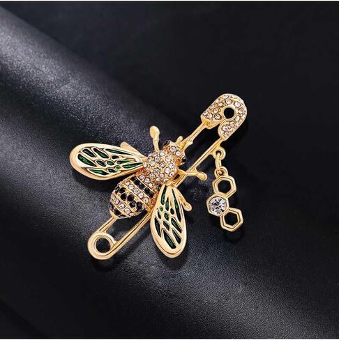 Cute Bee Brooch Colorful Insect Gold Brooch Scarf Dress Suit Collar Decoration Jewelry Accessories Gifts in Saudi Arabia