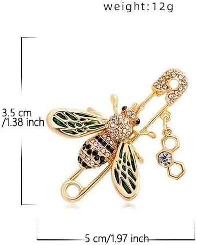 Cute Bee Brooch Colorful Insect Gold Brooch Scarf Dress Suit Collar Decoration Jewelry Accessories Gifts in Saudi Arabia