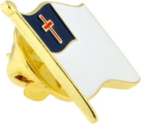 PinMart Christian Flag Religious Enamel Lapel Pin in Saudi Arabia