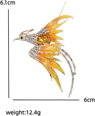 Phoenix Brooch Pins for Women, Gold Phoenix Brooch Pin, Cute Phoenix Animal Brooch Lapel Pin, Bohemian Phoenix Bird Brooches Pins for Women Hat Bag Suit Dress Accessories Jewelry in Saudi Arabia