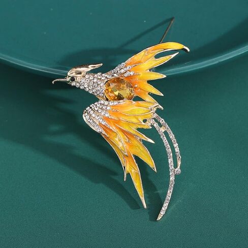 Phoenix Brooch Pins for Women, Gold Phoenix Brooch Pin, Cute Phoenix Animal Brooch Lapel Pin, Bohemian Phoenix Bird Brooches Pins for Women Hat Bag Suit Dress Accessories Jewelry in Saudi Arabia