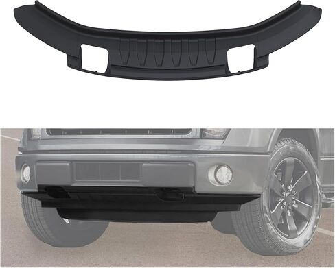 HECASA المصد الأمامي السفلي الستارة المتوافقة مع 2009-2014 Ford F-150 4WD مع استبدال فتحات مصابيح الضباب ل9L3Z17626B FO1095228 3 قطع لوحة عاكسة لسد الهواء مزخرفة باللون الأسود in Saudi Arabia