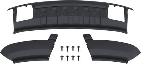 HECASA المصد الأمامي السفلي الستارة المتوافقة مع 2009-2014 Ford F-150 4WD مع استبدال فتحات مصابيح الضباب ل9L3Z17626B FO1095228 3 قطع لوحة عاكسة لسد الهواء مزخرفة باللون الأسود in Saudi Arabia
