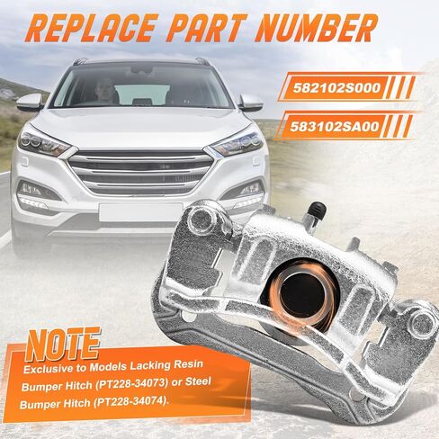 مجموعة فرجار الفرامل مع دعامة مناسبة لسيارة Hyundai Tucson 2010-2015؛ كيا سبورتاج 2011-2016 (جانب السائق الخلفي) in Saudi Arabia