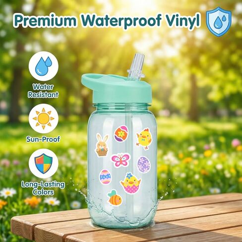 Naler Easter Stickers Sheet Assorted Easter Bunny Stickers for Easter Party Favor DIY Craft Art Making Decoration, 6-Pack, 300+pcs in Kuwait