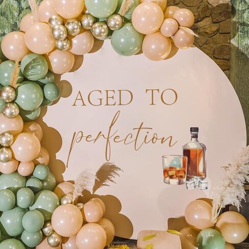 Aged to Perfection Decal - Whiskey Wine Cigarette Themed Decorations for 30th 40th 50th 60th 70th 80th Party,Men Birthday Decal for Balloons Arch Backdrop (Aged to Perfection) in Kuwait