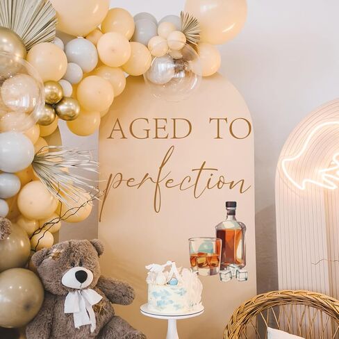 Aged to Perfection Decal - Whiskey Wine Cigarette Themed Decorations for 30th 40th 50th 60th 70th 80th Party,Men Birthday Decal for Balloons Arch Backdrop (Aged to Perfection) in Kuwait