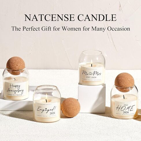 هدايا الزفاف للأزواج 2026، شمعة السيد والسيدة للعروس والعريس، شمعة شمع الصويا مع مؤسسة السيد والسيدة. تصميم فريد من نوعه لعام 2026، هدية لحفلات الزفاف لمدة 50 ساعة للعروسين (2026السيد والسيدة) in Kuwait