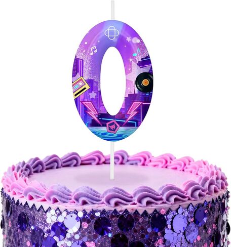 Purple Number 6 Birthday Candles, Cartoon Themed Cake Toppers for Boys Girls Cake Decorations, Birthday Decorations Party Supplies, Number Candles for Party Decor in Saudi Arabia