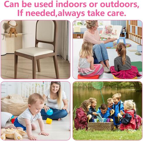 6 Pack Crazy Carpet Circle Seats, 16 Inch Round Floor Cushions for Classroom, Soft Educational Play Mat for Group Activities and School Learning, Sitting Rug for Reading and Marker Playing Areas in Kuwait