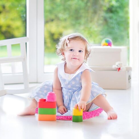 6 Pack Crazy Carpet Circle Seats, 16 Inch Round Floor Cushions for Classroom, Soft Educational Play Mat for Group Activities and School Learning, Sitting Rug for Reading and Marker Playing Areas in Kuwait