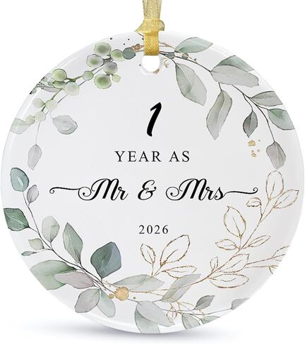 الذكرى السنوية الأولى لعيد الميلاد الحلي هدايا للزوجين، زخرفة الذكرى السنوية الأولى 2024،1 سنة الذكرى السنوية الحلي الزفاف تذكار in Kuwait