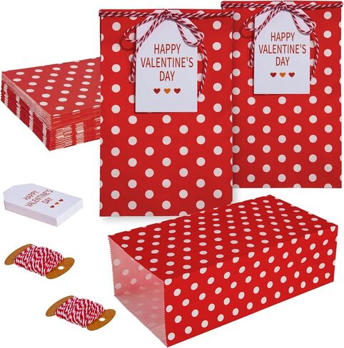 Aisungoo 28 PCS Valentines Day Gift With Tin Tie Lock for Kids Class Firsts ، علاج الحقائب الخاصة بـ Valentines Party Favors in Saudi Arabia