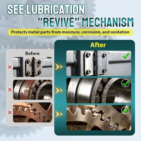 شحم الليثيوم الأبيض مع فرشاة - مادة تشحيم متعددة الأغراض 3 أونصة لمفصلات الأبواب، وباب المرآب، وسلسلة الدراجة، وإصلاح السيارات وإصلاحها بنفسك - شحم مقاوم للماء للحماية من الصدأ والتآكل in Kuwait