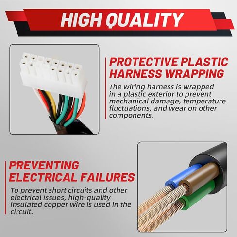 Upgraded 625805 Complete Main Wiring Harness with Port Control Wire Compatible with 2010-2022 Golf Cart EZGO TXT48 Replace 625805 in Kuwait