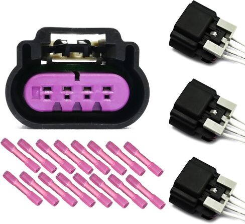 Pack of 4 PTA1293, S-1589, S1589, 1P3295 UF491 Ignition Coil Connector Wiring Harness Fit for Chevy Cobalt Equinox Malibu Orlando HHR, Fit for Gmc Terrain 2006-2017 Replaces# UF645 D522C in Saudi Arabia