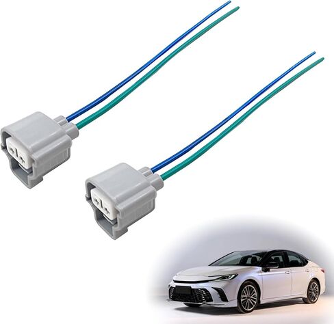 2 قطعة مقبس أسلاك إشارة الضوء الانعطاف، متوافق مع Toy0ta 4Runner Camry Sci0n iQ tC الجبهة بدوره ضوء إشارة تسخير كابل موصل ضفيرة استبدال 90980-11019 in Saudi Arabia