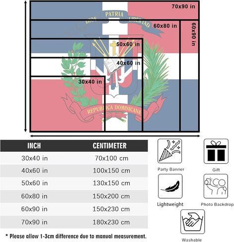 HAVENYOND Dominican Coat Flag Tapestry Wall Decoration, Dominican Patriotic Hometown Tapestries Wall Hanging Art, Poster Banner For Dorm Bedroom Living Room Home Decor Backdrop - 30"×40" in Saudi Arabia