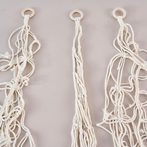 Macrame Wall Hanging with Tassels, Boho Decor with Gold Star Accents in Saudi Arabia