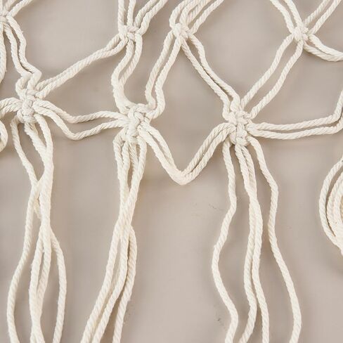 Macrame Wall Hanging with Tassels, Boho Decor with Gold Star Accents in Saudi Arabia