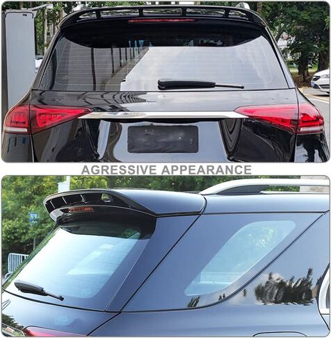 طقم MCARCAR سبويلر صندوق السيارة باللون الأسود اللامع لسيارة Mercedes Benz GLE Class GLE350 GLE63 AMG Sport Utility 4 أبواب 2020UP ABS غطاء التمهيد الخلفي Highkick Spoiler Wing Lip in Saudi Arabia
