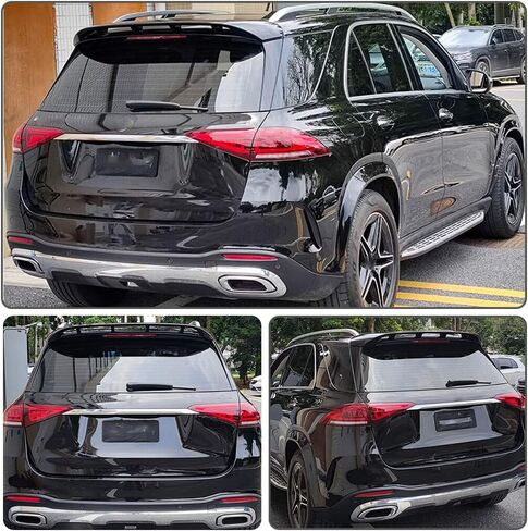 طقم MCARCAR سبويلر صندوق السيارة باللون الأسود اللامع لسيارة Mercedes Benz GLE Class GLE350 GLE63 AMG Sport Utility 4 أبواب 2020UP ABS غطاء التمهيد الخلفي Highkick Spoiler Wing Lip in Saudi Arabia