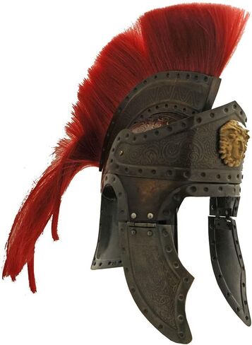 Red Plumed Brass Finished Wearable Replica Roman Centurion Helmet in Kuwait