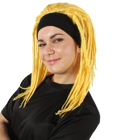 HPO Adult Women's Deluxe Dreads Wig, Multiple Color Wigs,Premium Breathable Capless Cap (Dark Purple) in Saudi Arabia