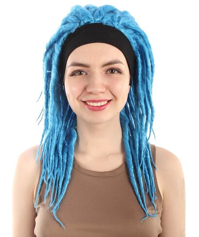 HPO Adult Women's Deluxe Dreads Wig, Multiple Color Wigs,Premium Breathable Capless Cap (Dark Purple) in Saudi Arabia
