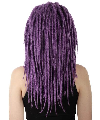 HPO Adult Women's Deluxe Dreads Wig, Multiple Color Wigs,Premium Breathable Capless Cap (Dark Purple) in Saudi Arabia