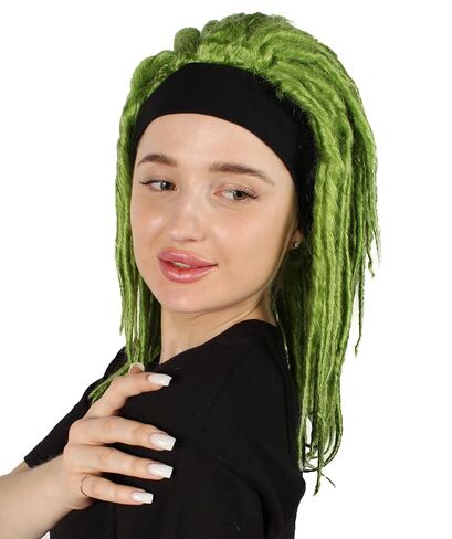HPO Adult Women's Deluxe Dreads Wig, Multiple Color Wigs,Premium Breathable Capless Cap (Dark Purple) in Saudi Arabia