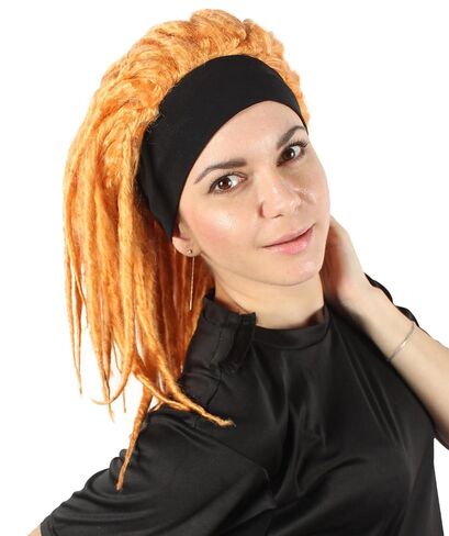 HPO Adult Women's Deluxe Dreads Wig, Multiple Color Wigs,Premium Breathable Capless Cap (Dark Purple) in Saudi Arabia